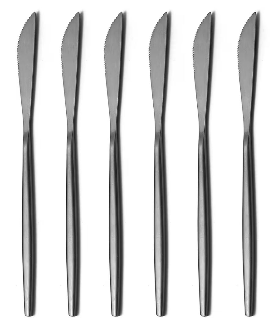 Black Dinner Knife Set (10)