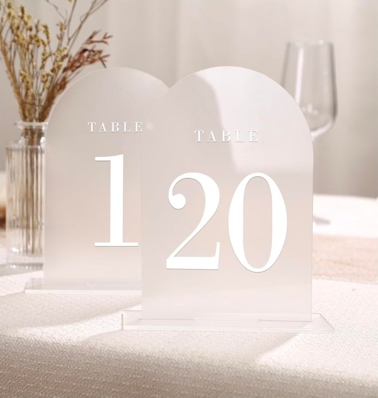 Frosted Table Numbers