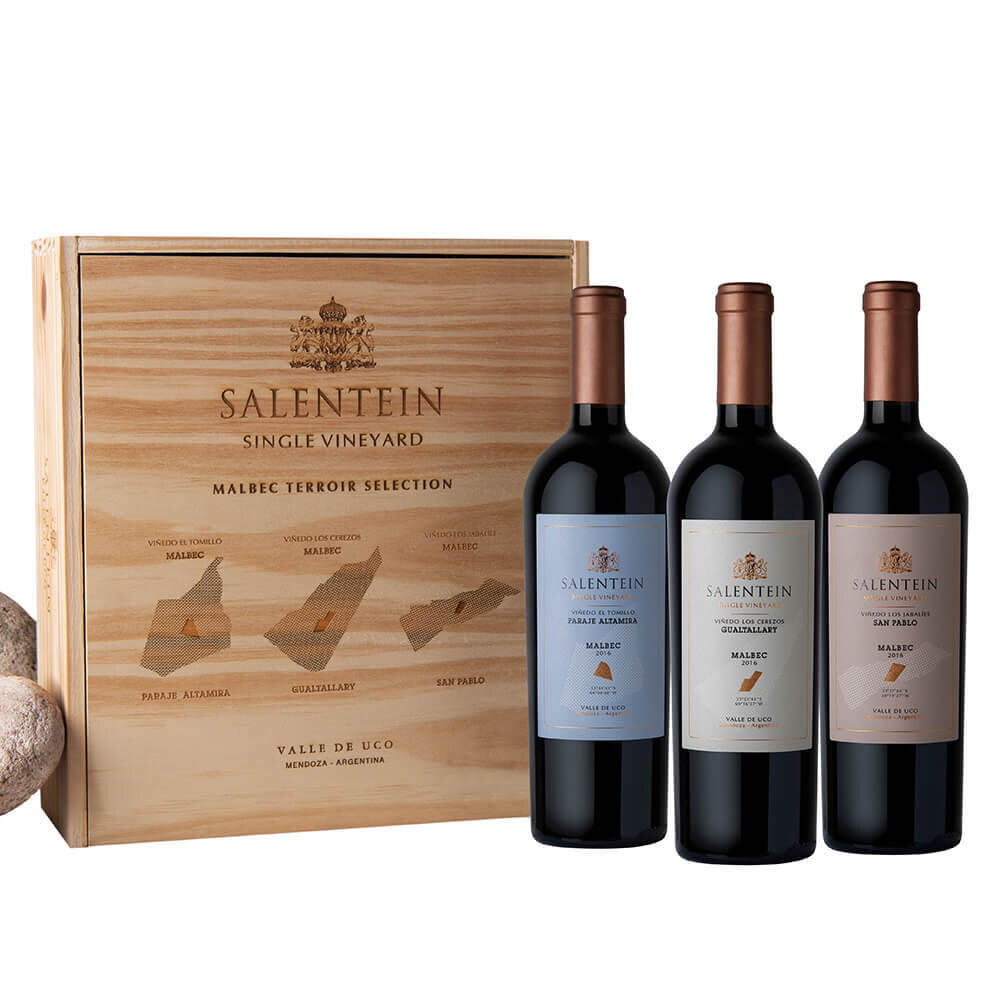 ESTUCHE SALENTEIN SINGLE VINEYARD SELECTION 3x750