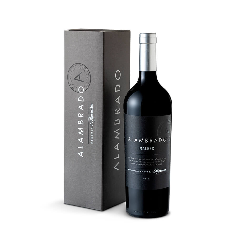 ESTUCHE ALAMBRADO MALBEC 1x750