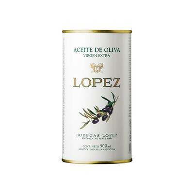 ACEITE DE OLIVA LOPEZ LATA x500