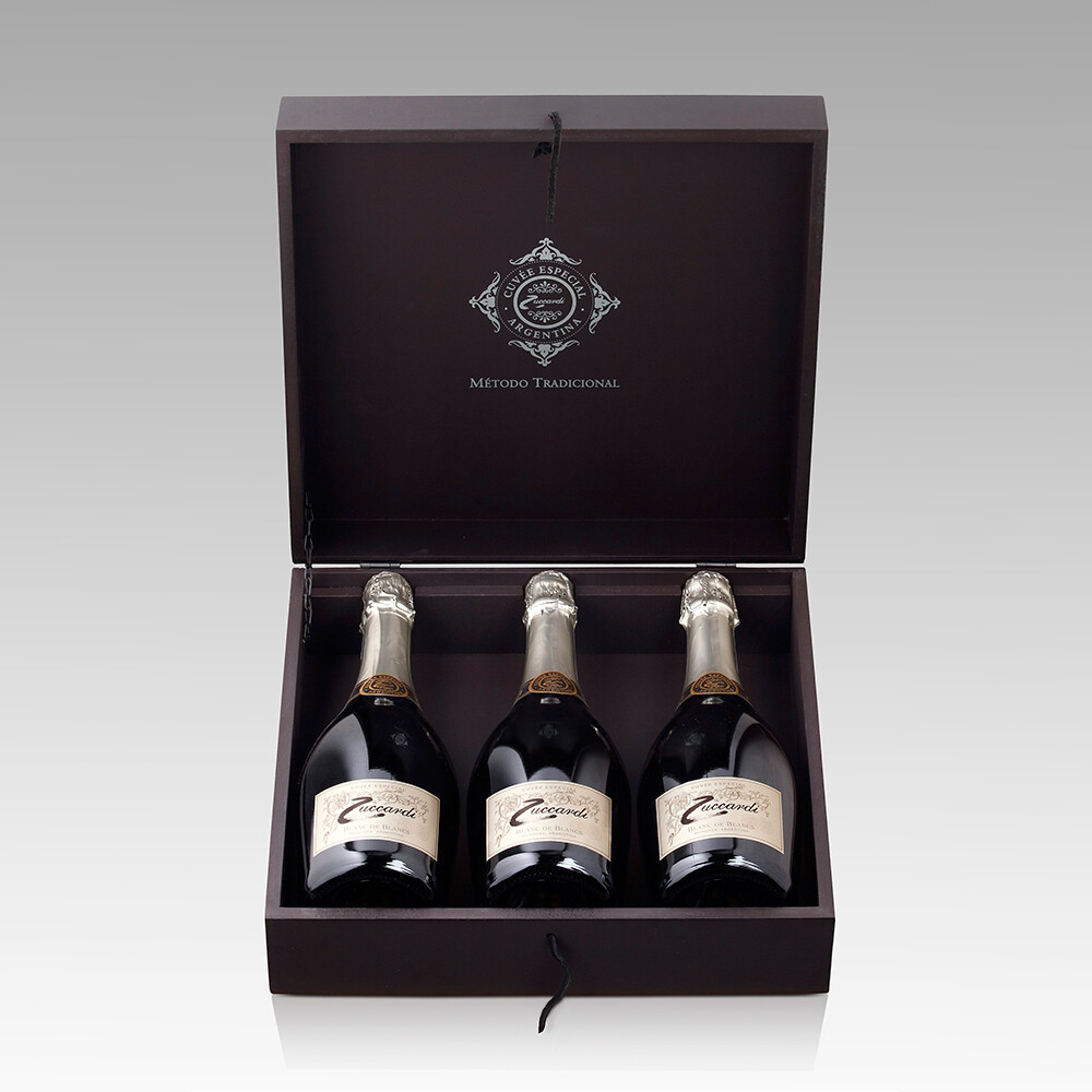 ESTUCHE ESPUMANTE ZUCCARDI BLANC DE BLANCS 3x750