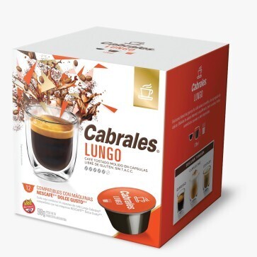 CAFE CABRALES CAPSULAS LUNGO x12 UNIDADES