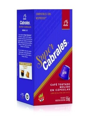 CAFE CABRALES CAPSULAS NESPRESSO SUPER CABRALES x10 UNIDADES