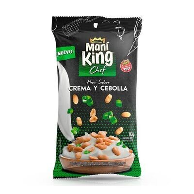 MANI KING SABOR CREMA Y CEBOLLA x 80 GRS