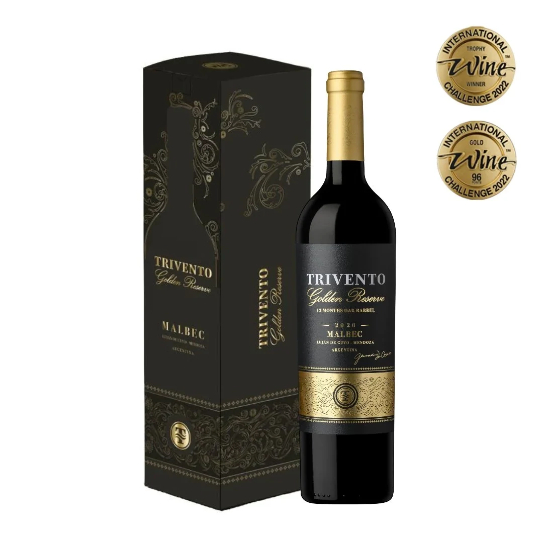 ESTUCHE TRIVENTO GOLDEN RESERVA MALBEC x750
