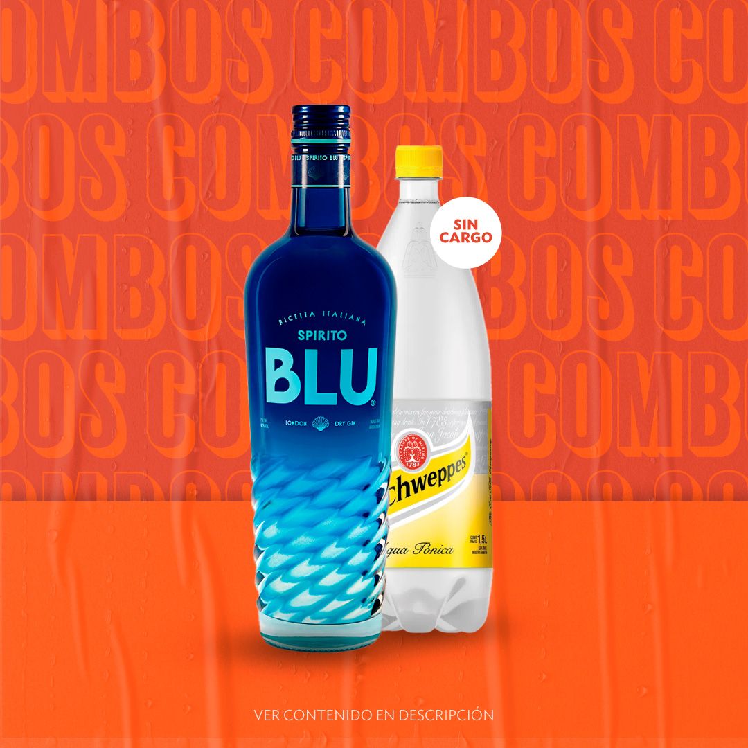 COMBO GIN BLU SPIRITO + 1 TONICA  x1.5L SIN CARGO