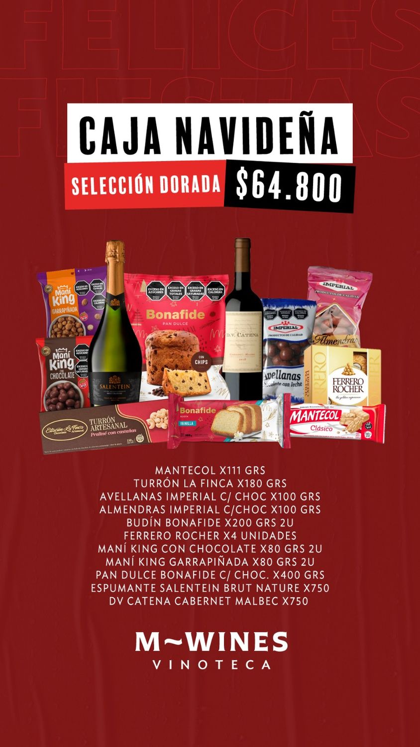 CAJA NAVIDEÑA SELECCION DORADA