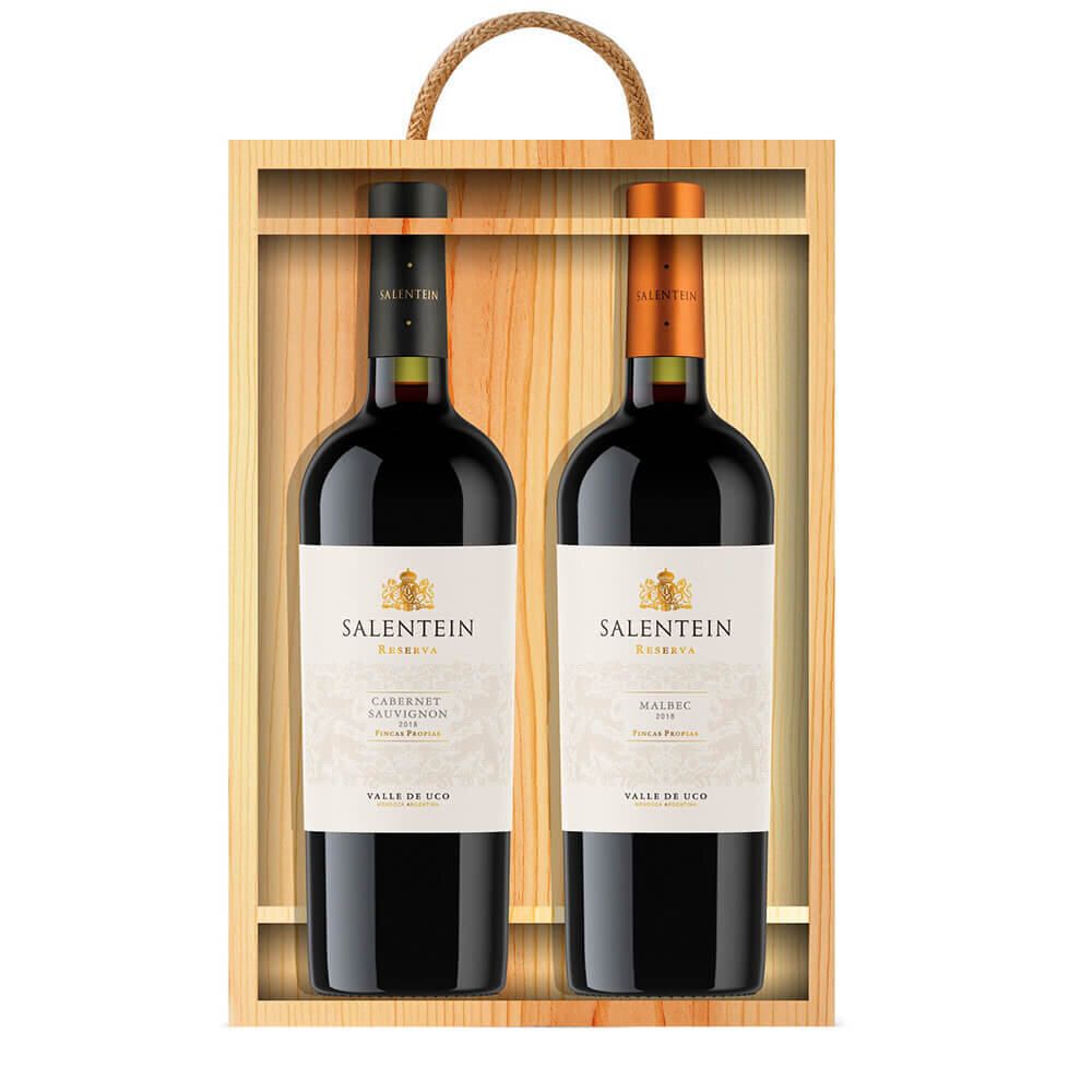ESTUCHE SALENTEIN RESERVA MALBEC-CABERNET 2x750