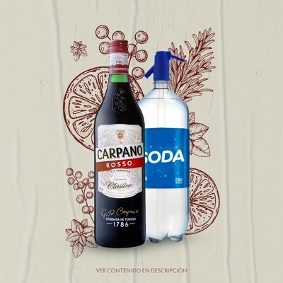 COMBO CARPANO ROSSO + SODA SIFON x 2LITROS