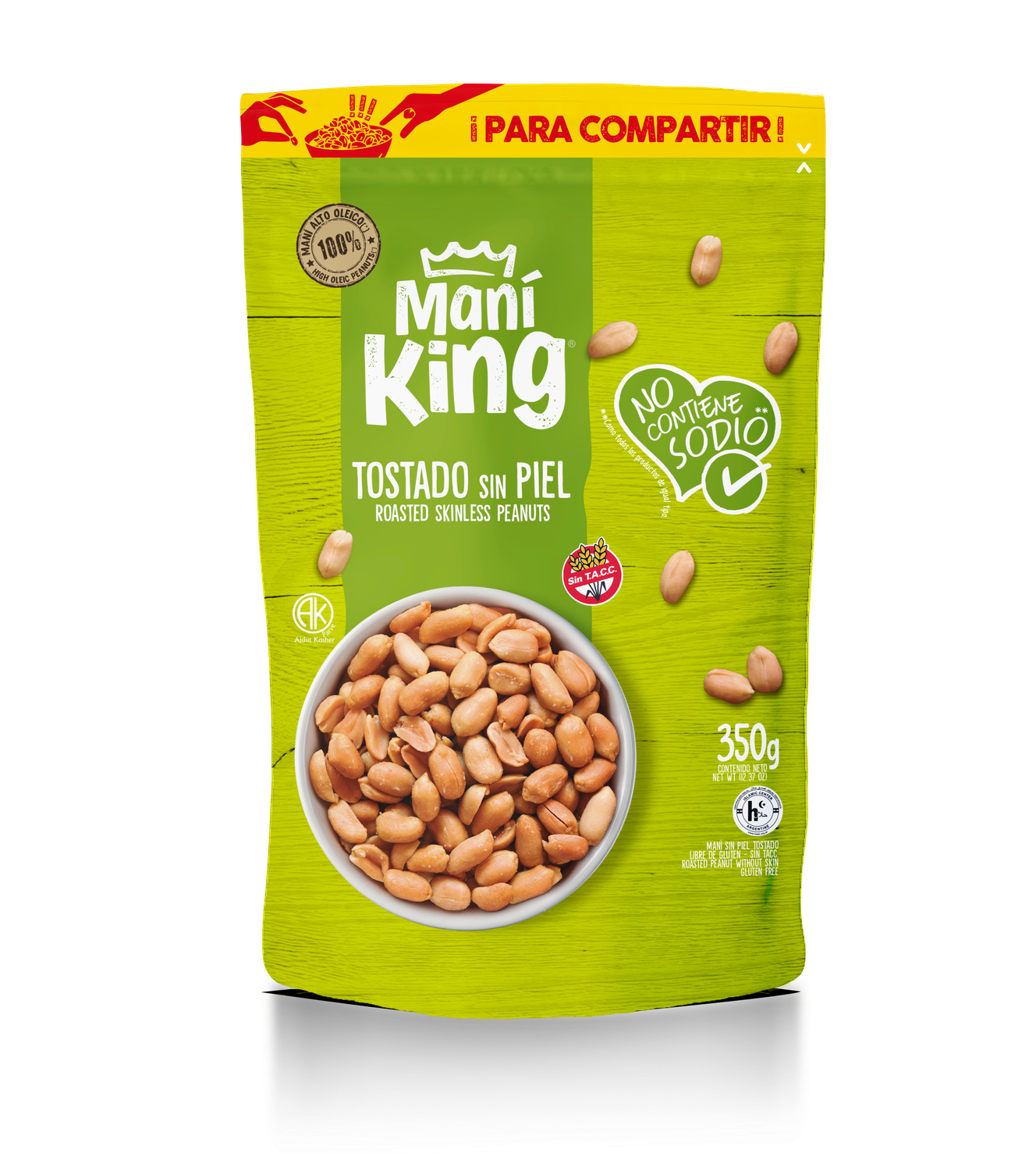 MANI KING TOSTADO SIN SAL DOY PACK x350 GRS