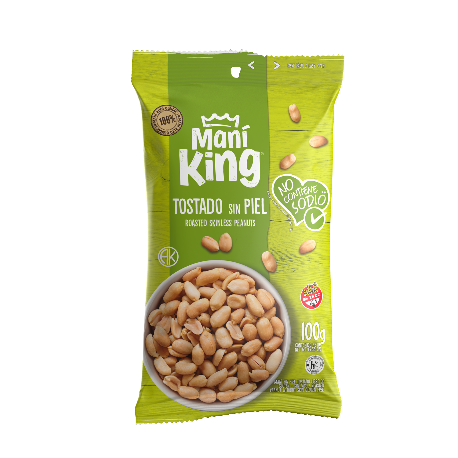 MANI KING TOSTADO SIN SAL  x100 GRS