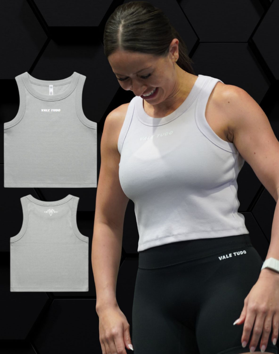 ESSENTIAL WOMENS RIBBED CROP TANK