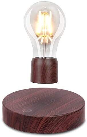 VGAzer Magnetic Levitating Floating Wireless LED Light Bulb Desk Lamp for Unique Gifts, Room Decor, Night Light, Home Office Decor Desk Tech Toys