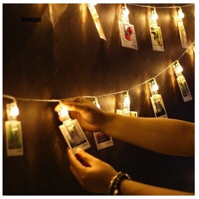 10LED Photo Clips Light Battery Operated Fairy String