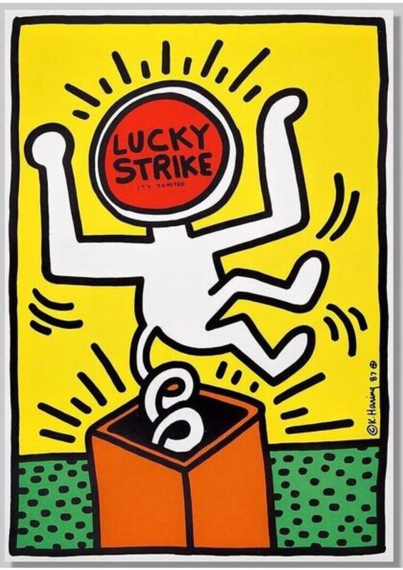 Keith Haring - Lucky Strike II (After print)