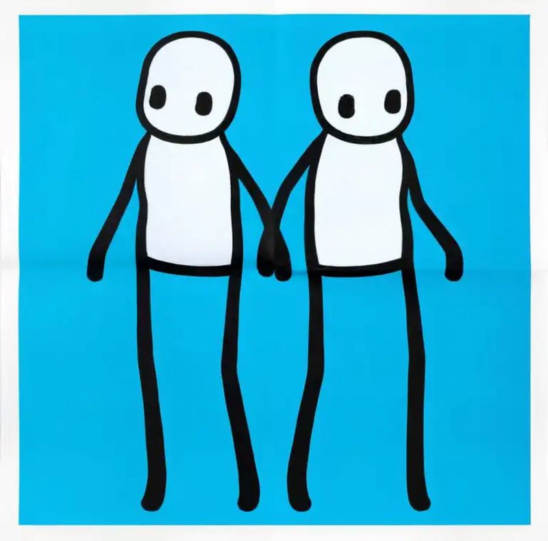 STIK - Holding Hands - Blue (Hackney Today)