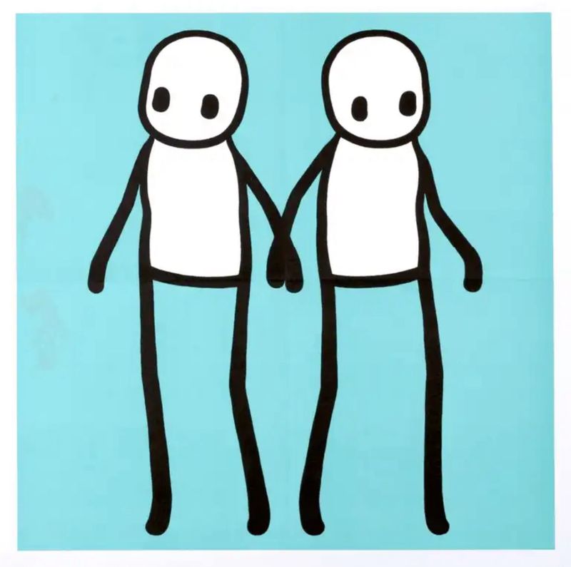 STIK - Holding Hands - Teal (Hackney Today)