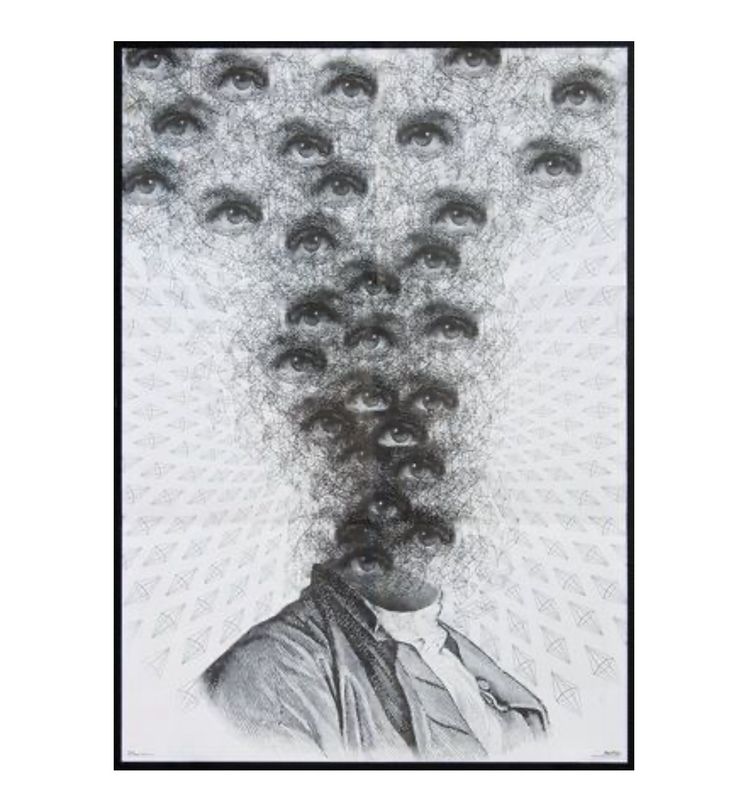 Dan Hillier - Shock (Many Eyes in Headless Figure Illustration)