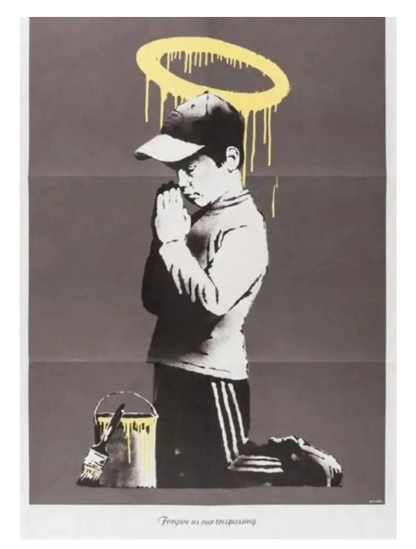 Banksy - Forgive Us Our Trespassing Poster with Original Envelope