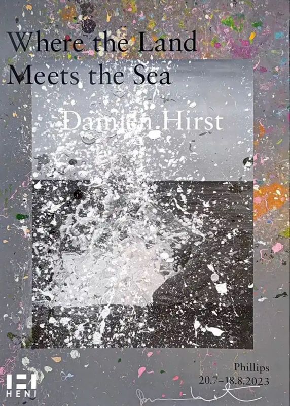 Damien Hirst - Where the Land Meets the Sea (Signed Poster - Yellow Edition)
