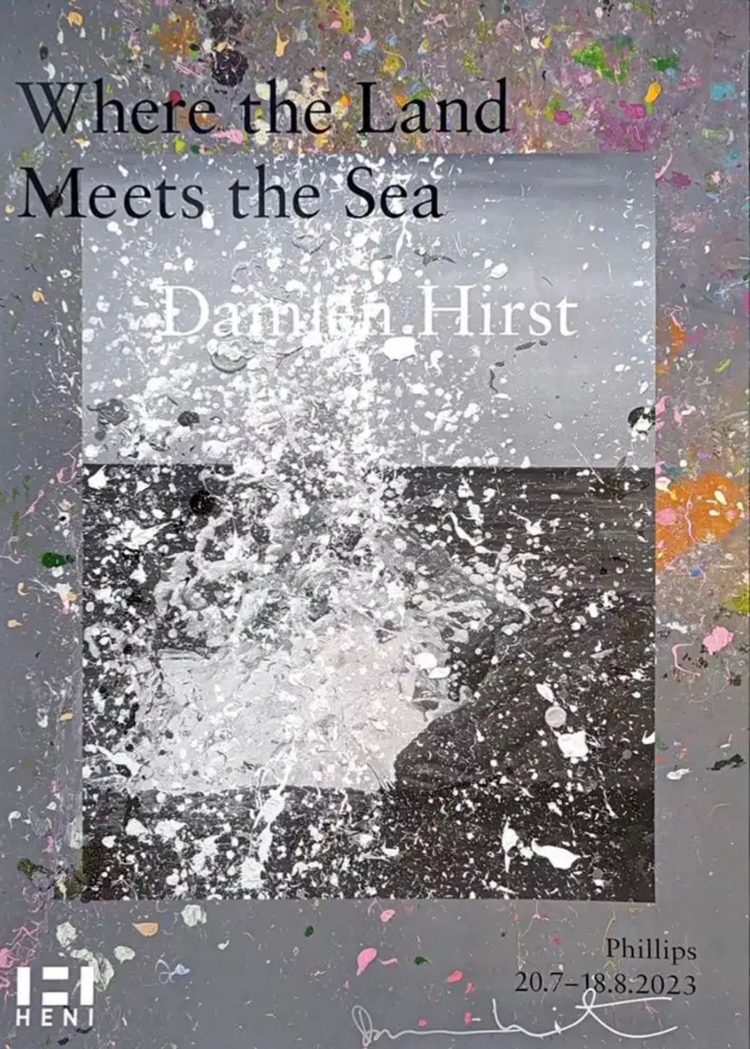 Damien Hirst - Where the Land Meets the Sea (Signed Poster - Yellow Edition)