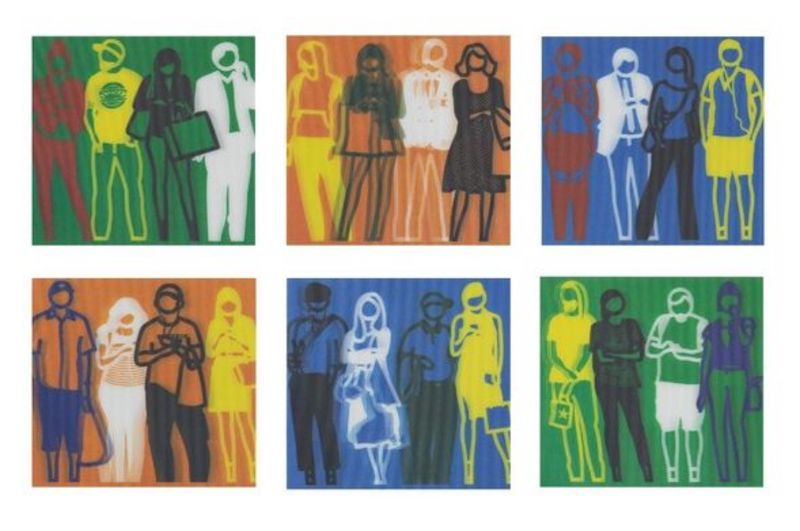 Julian Opie - Standing People Lenticular (Set Of Six Cards)