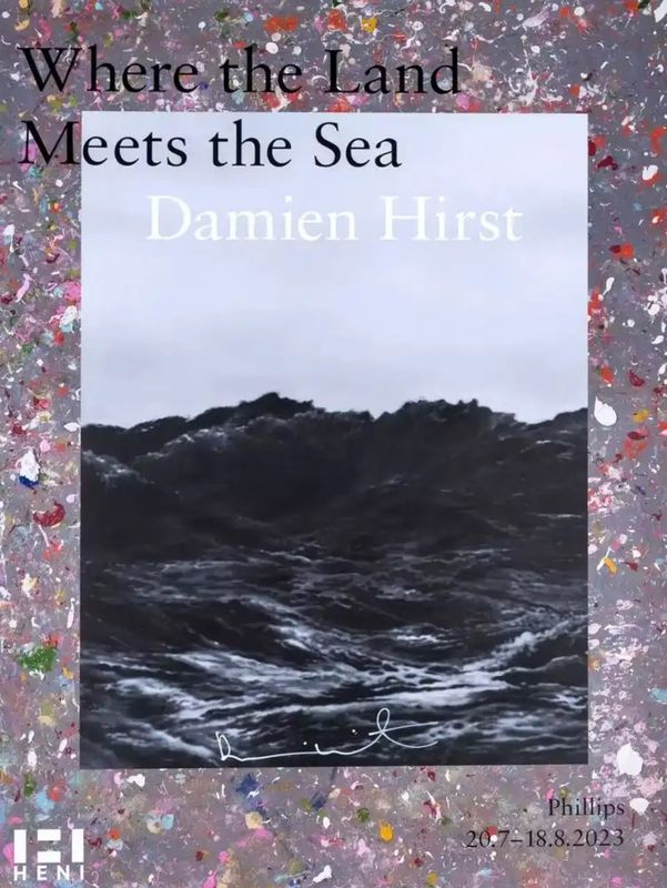 Damien Hirst - Where the Land Meets the Sea (Signed Poster - Blue Edition)