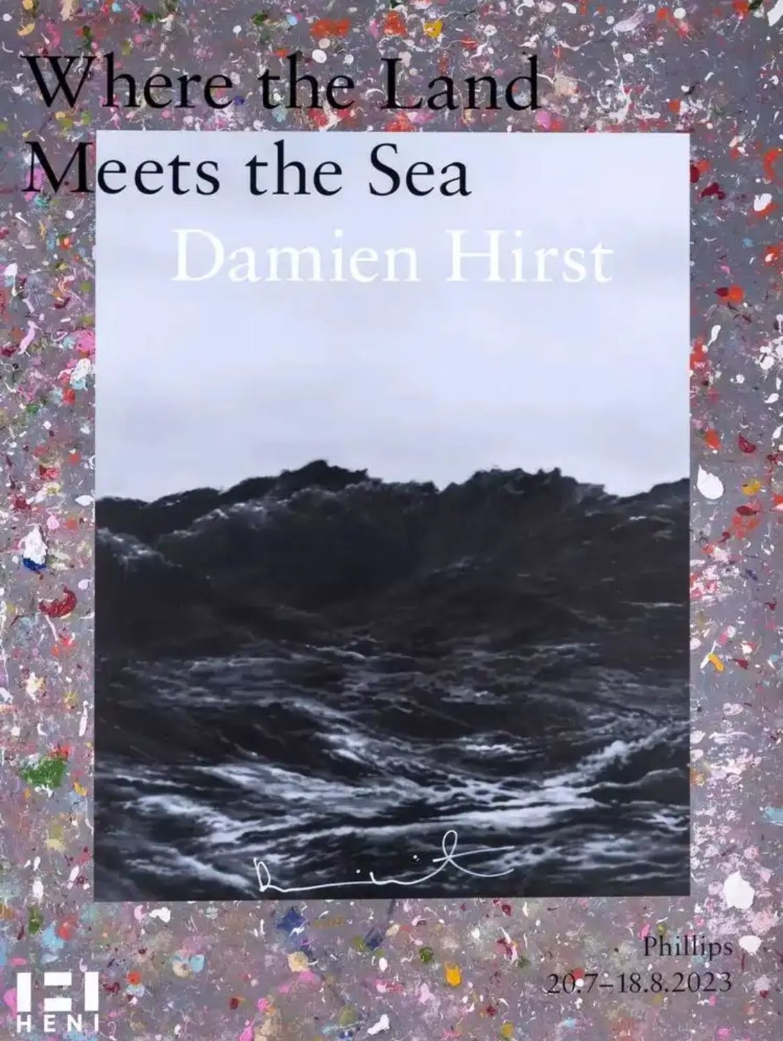Damien Hirst - Where the Land Meets the Sea (Signed Poster - Blue Edition)