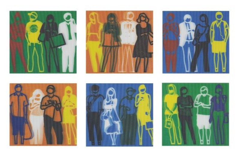 Julian Opie - Standing People Lenticular (Set Of Six Cards)