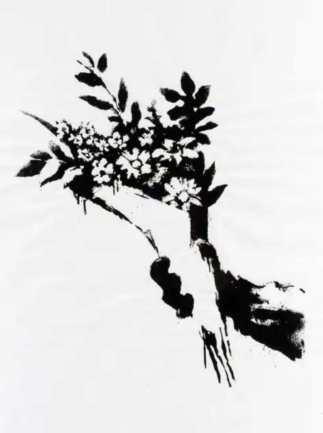 Banksy - Flower Thrower Print (Gross Domestic Product Event, Croydon)