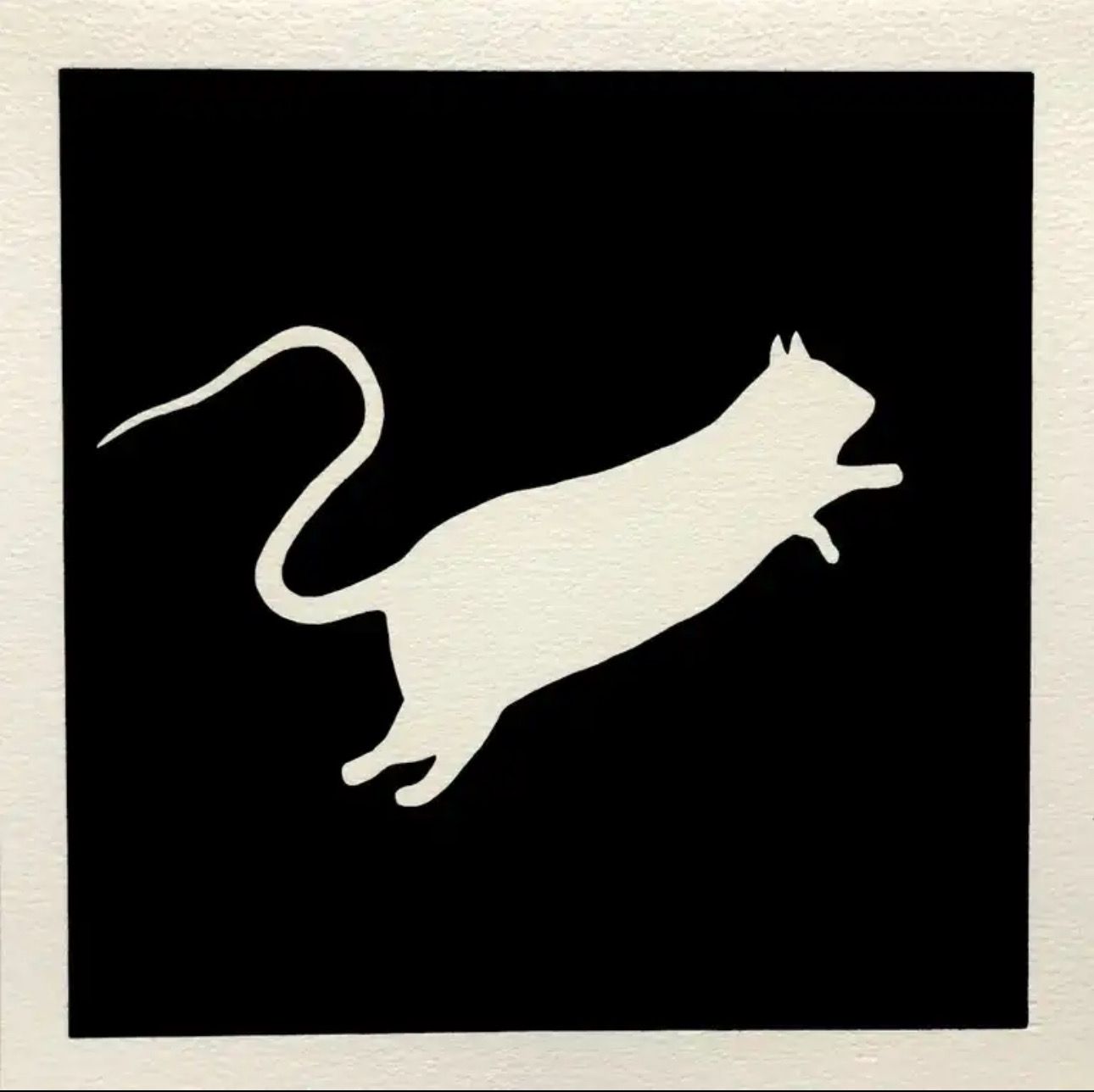 Blek Le Rat - Rat (White On Black)