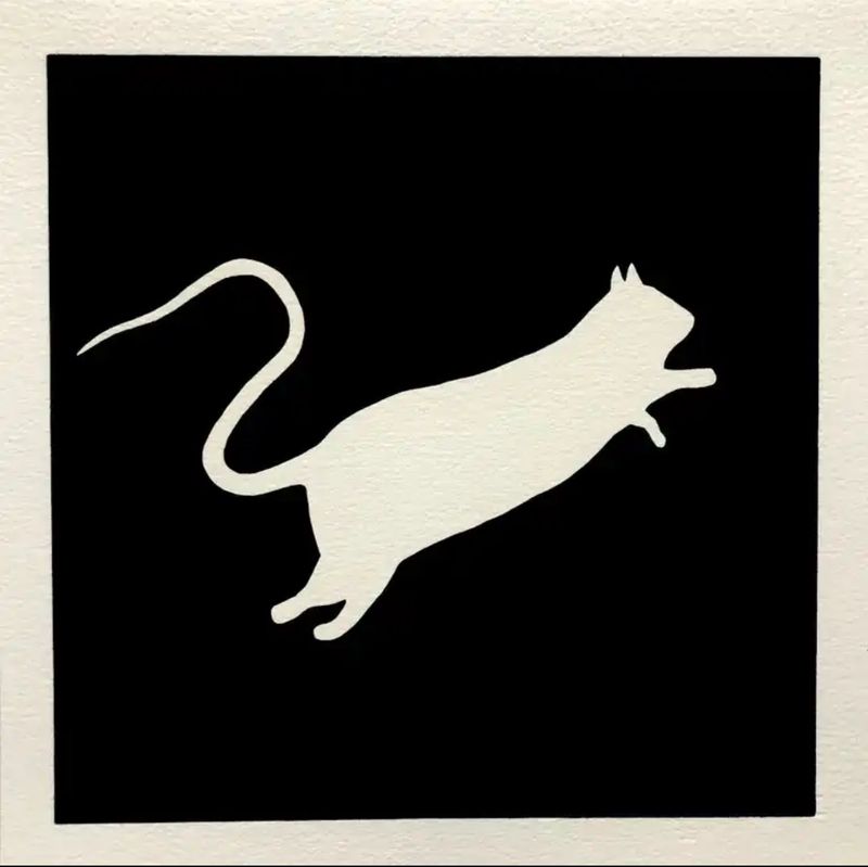 Blek Le Rat - Rat (White On Black)