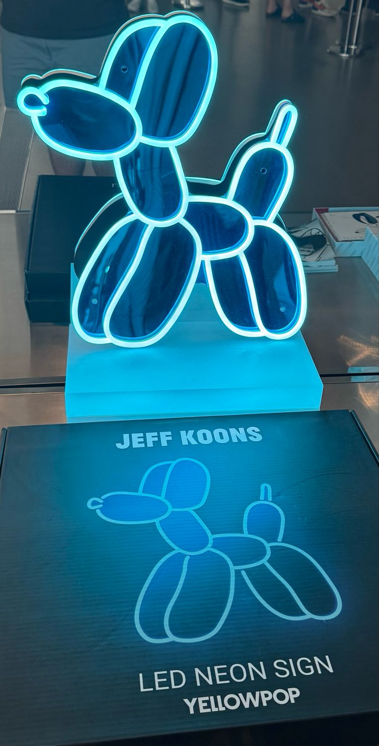 Jeff Koons - Official Blue LED Neon Balloon Dog