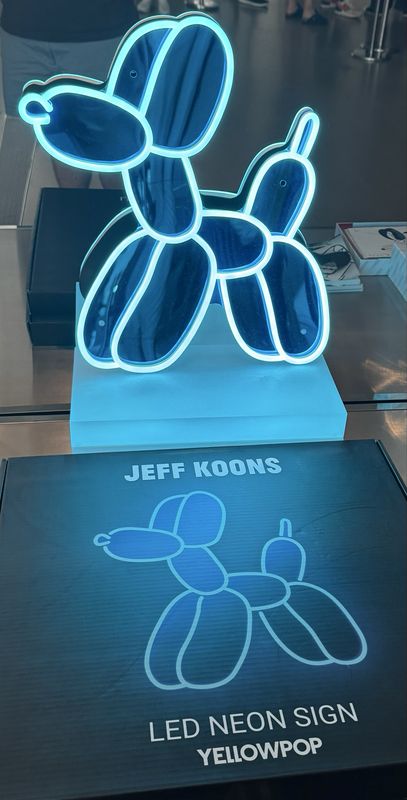 Jeff Koons - Official Blue LED Neon Balloon Dog