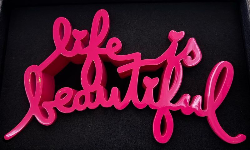 Mr Brainwash - Life is Beautiful (Neon Pink)