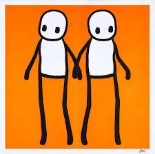STIK - Holding Hands (Signed) - Orange (Hackney Today)