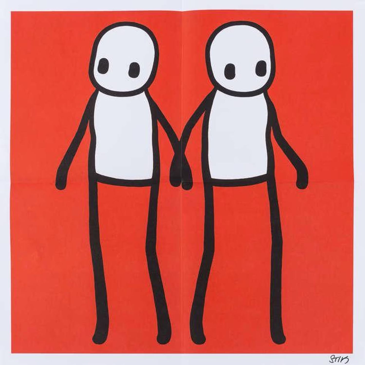 STIK - Holding Hands (Signed) - Red (Hackney Today)