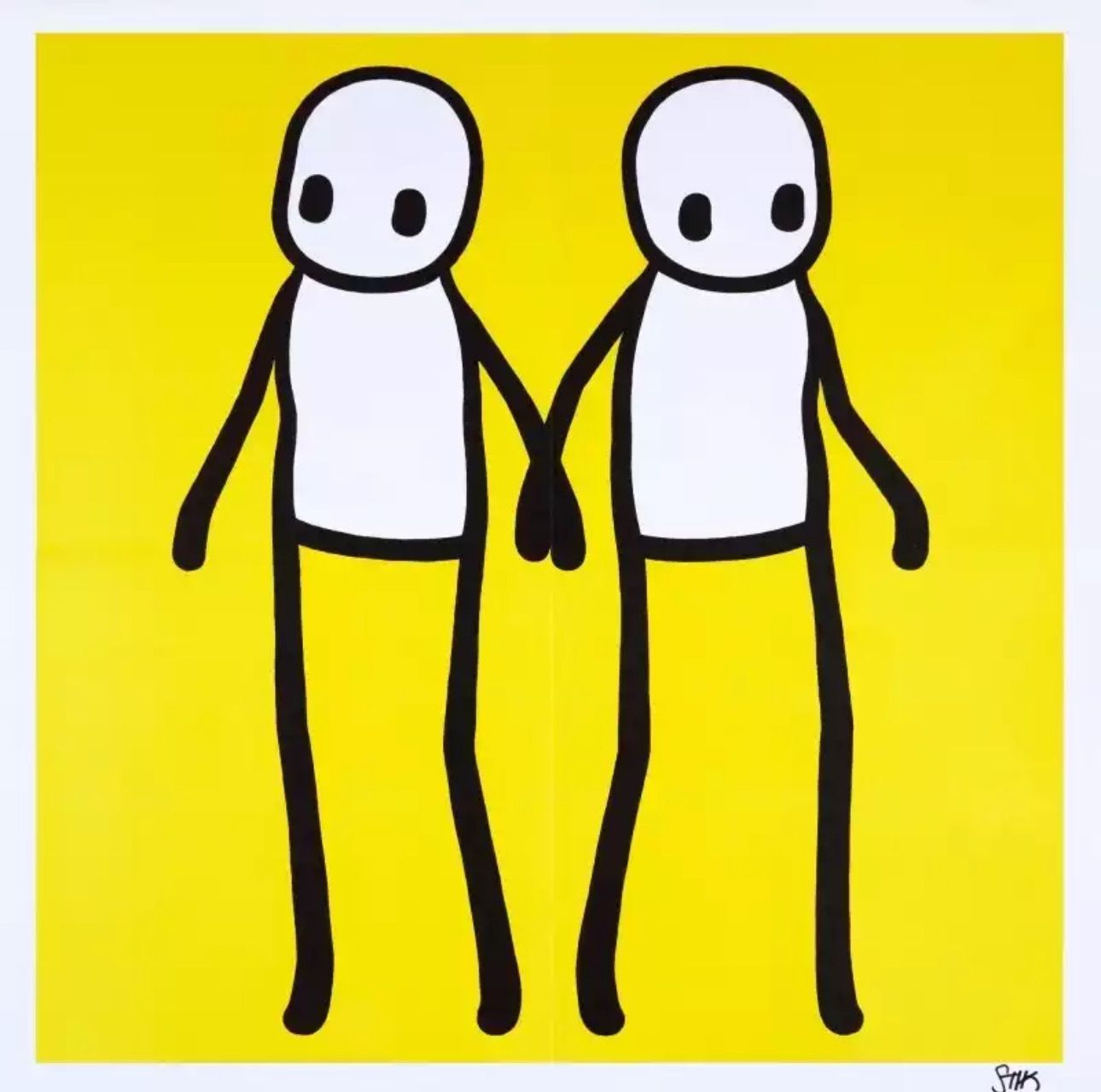 STIK - Holding Hands (Signed) - Yellow (Hackney Today)