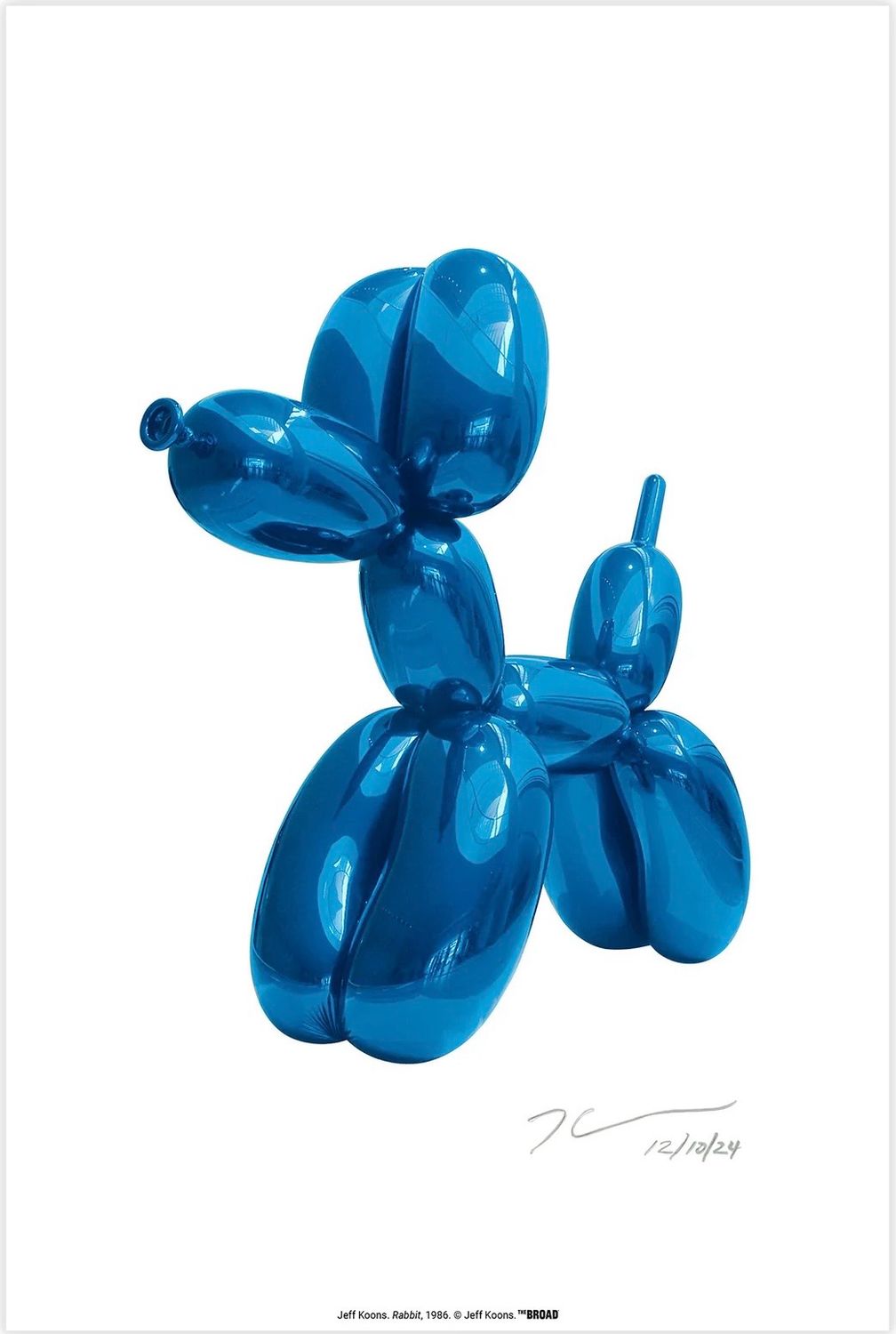 Jeff Koons - Balloon Dog Blue Print (Hand Signed)