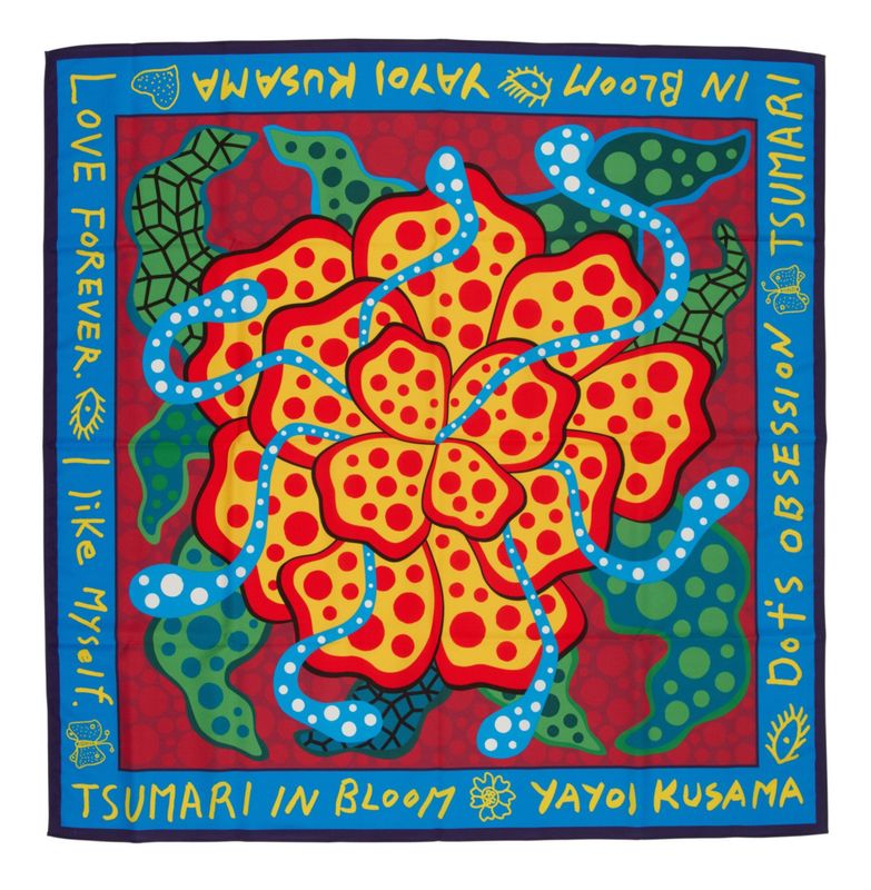 Yayoi Kusama - &#39;Tsumari in Bloom&#39; Wrapping Cloth