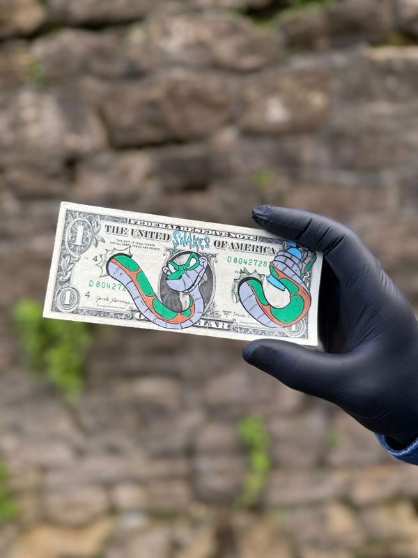 Jonny Fyvie (Dollar Doodle) - For the Love of Money - United Snakes Of America - ‘Variant 2 of 5’ Jonny Fyvie (Dollar Doodle) - For the Love of Money - United Snakes Of America - ‘Variant 2 of 5’