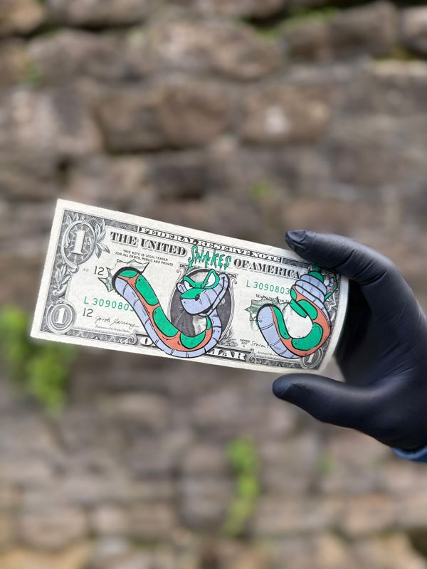 Jonny Fyvie (Dollar Doodle) - For the Love of Money - United Snakes Of America - ‘Variant 4 of 5’ Jonny Fyvie (Dollar Doodle) - For the Love of Money - United Snakes Of America - ‘Variant 4 of 5’