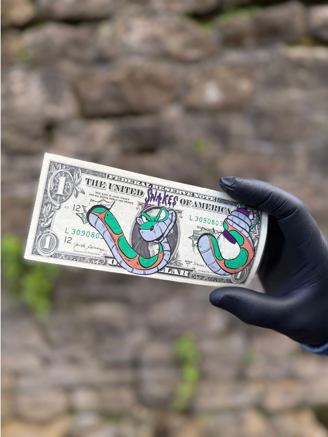 Jonny Fyvie (Dollar Doodle) - For the Love of Money - United Snakes Of America - ‘Variant 5 of 5’