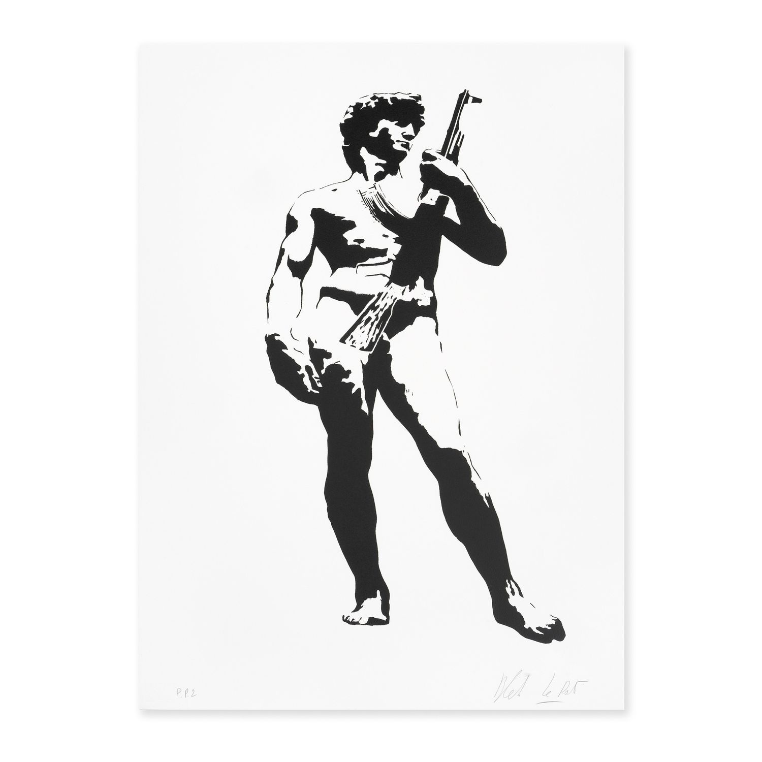 Blek Le Rat - David with Kalashnikov (PP)