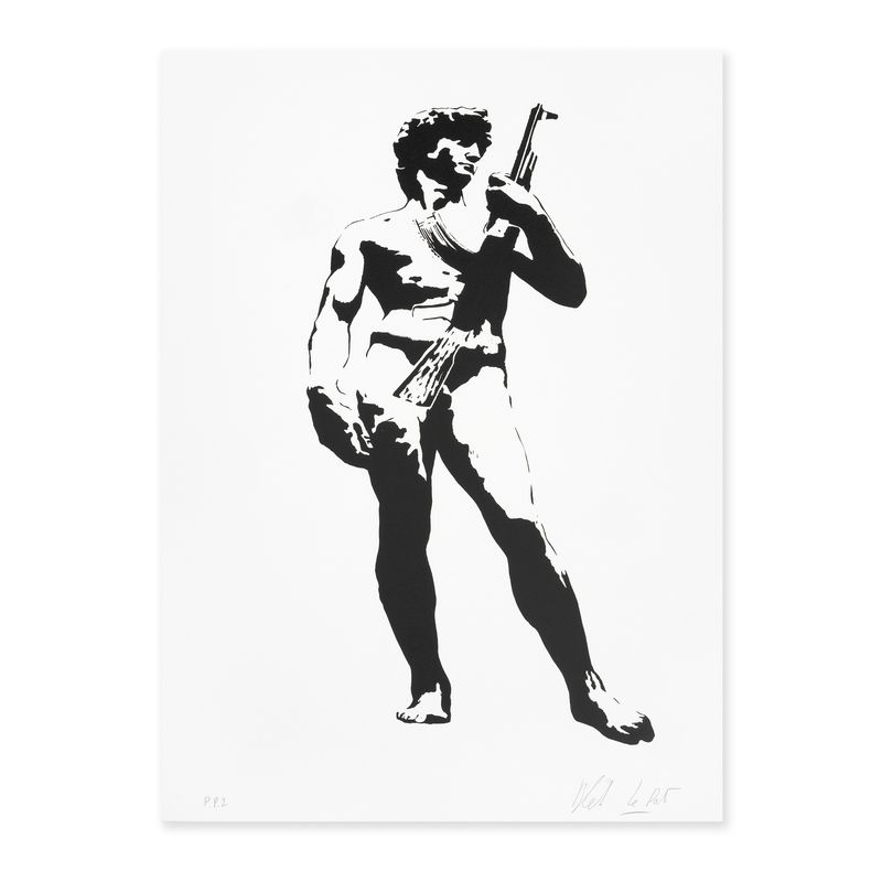 Blek Le Rat - David with Kalashnikov (PP)