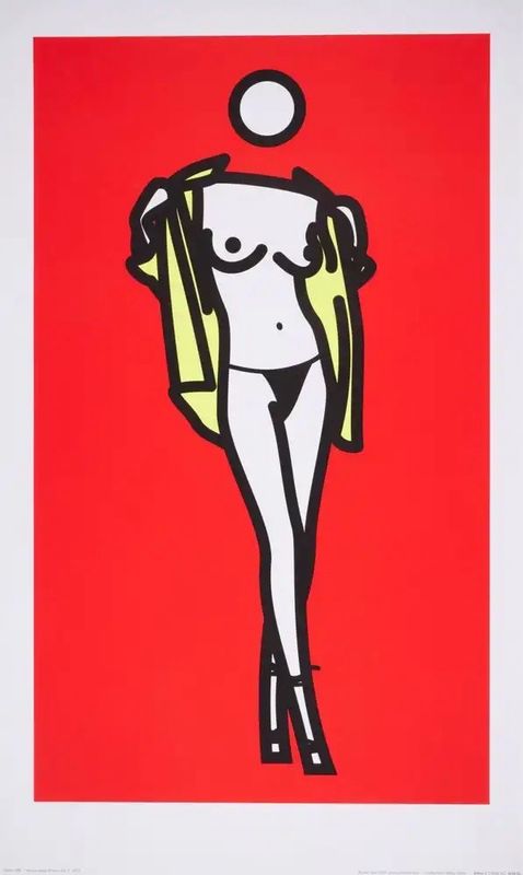 Julian Opie - Woman Taking Off a Man’s Shirt
