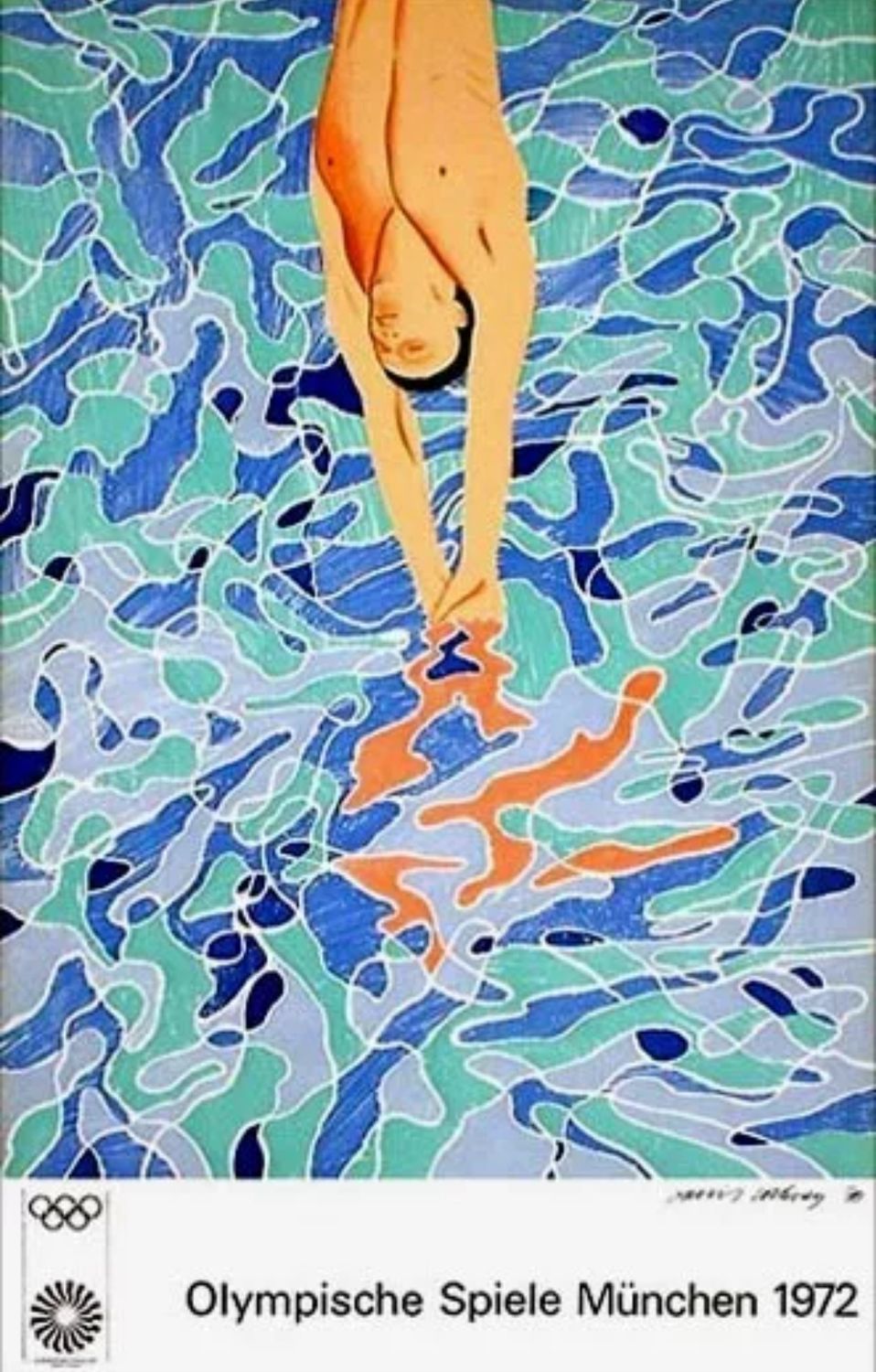 David Hockney - Olympische Spiele München Olympic Poster