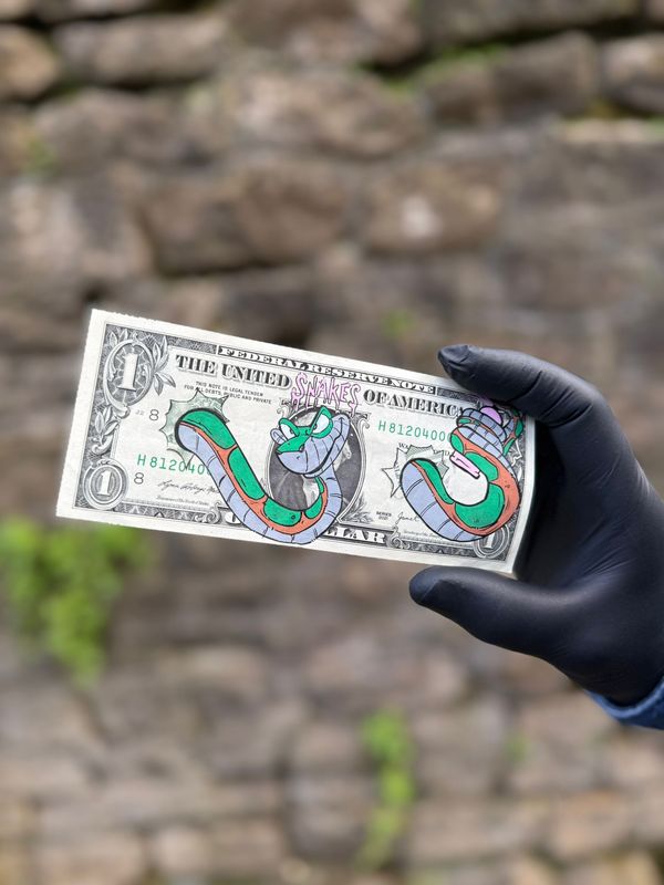 Jonny Fyvie (Dollar Doodle) - For the Love of Money - United Snakes Of America - ‘Variant 3 of 5’ Jonny Fyvie (Dollar Doodle) - For the Love of Money - United Snakes Of America - ‘Variant 3 of 5’