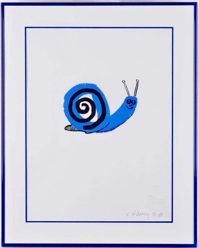 Keith Haring - No 10 (Snail) from 'The Story of Red and Blue' (AP)